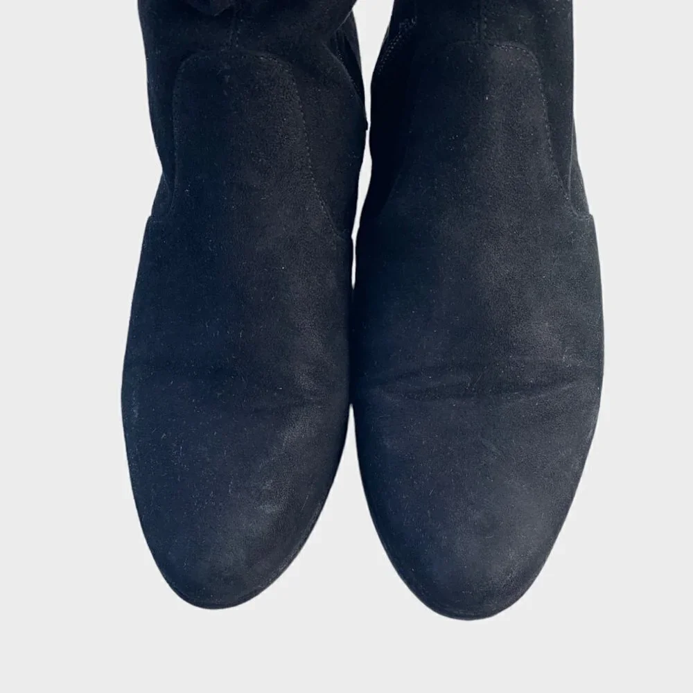 Marc Fisher Suede Over the Knee Boots Black Size 9W